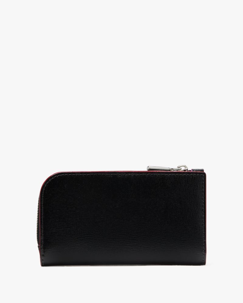 Kate Spade,Devin Glitter Edge Small Slim Bifold Wallet,