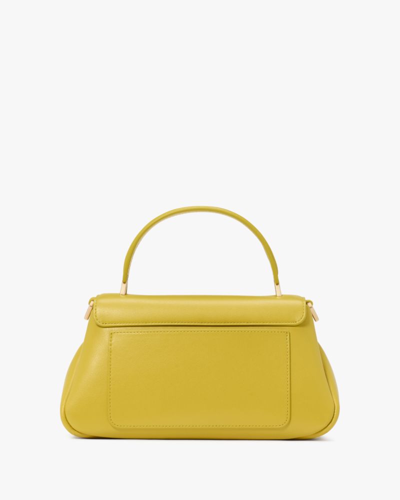 Kate Spade,Grace Small Top Handle Bag,Leather,Satchel,Logo,Adjustable,Work,Mustard