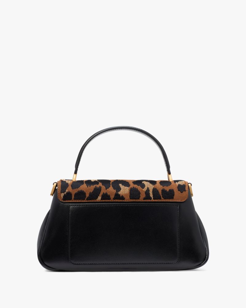 Kate Spade,グレース レオパード スエード スモール トップ ハンドル バッグ,ハンドバッグ,ブラックマルチ