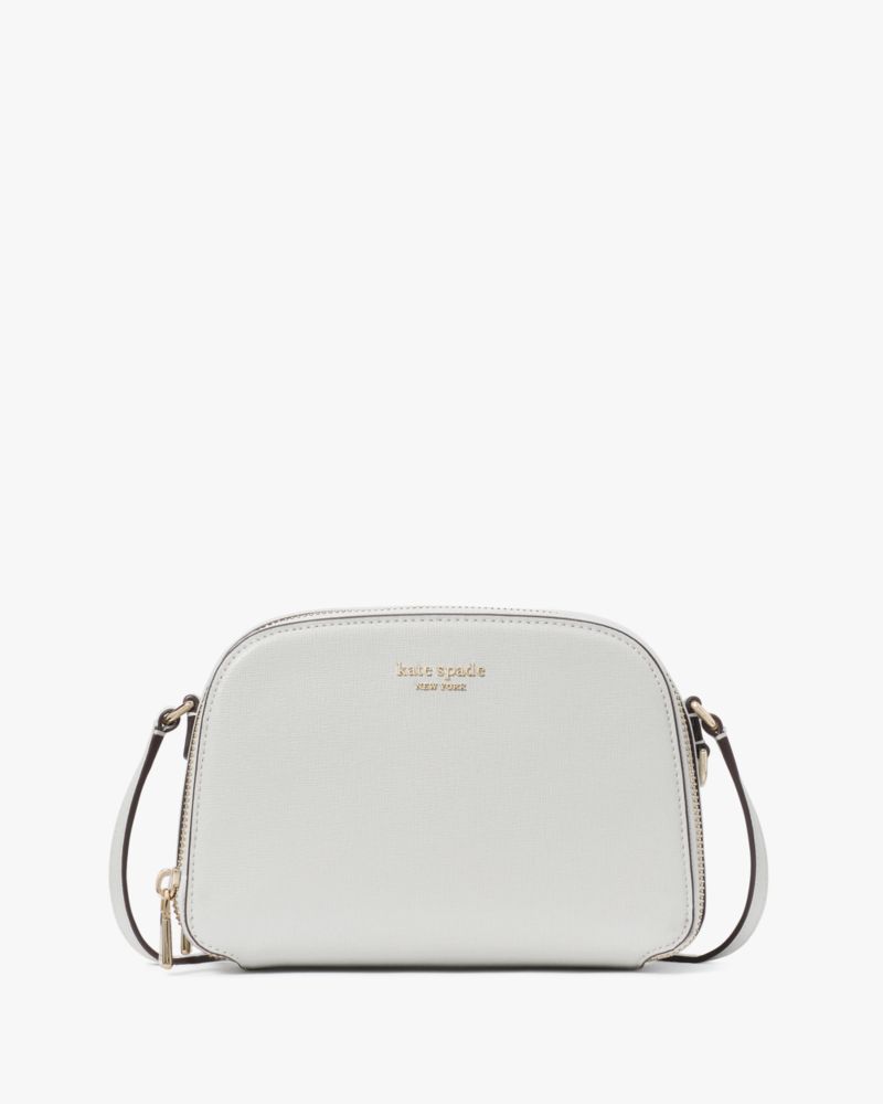 Kate Spade,Devin Double Zip Dome Crossbody,Camera Bag,Logo,Scratch Resistant,Casual,