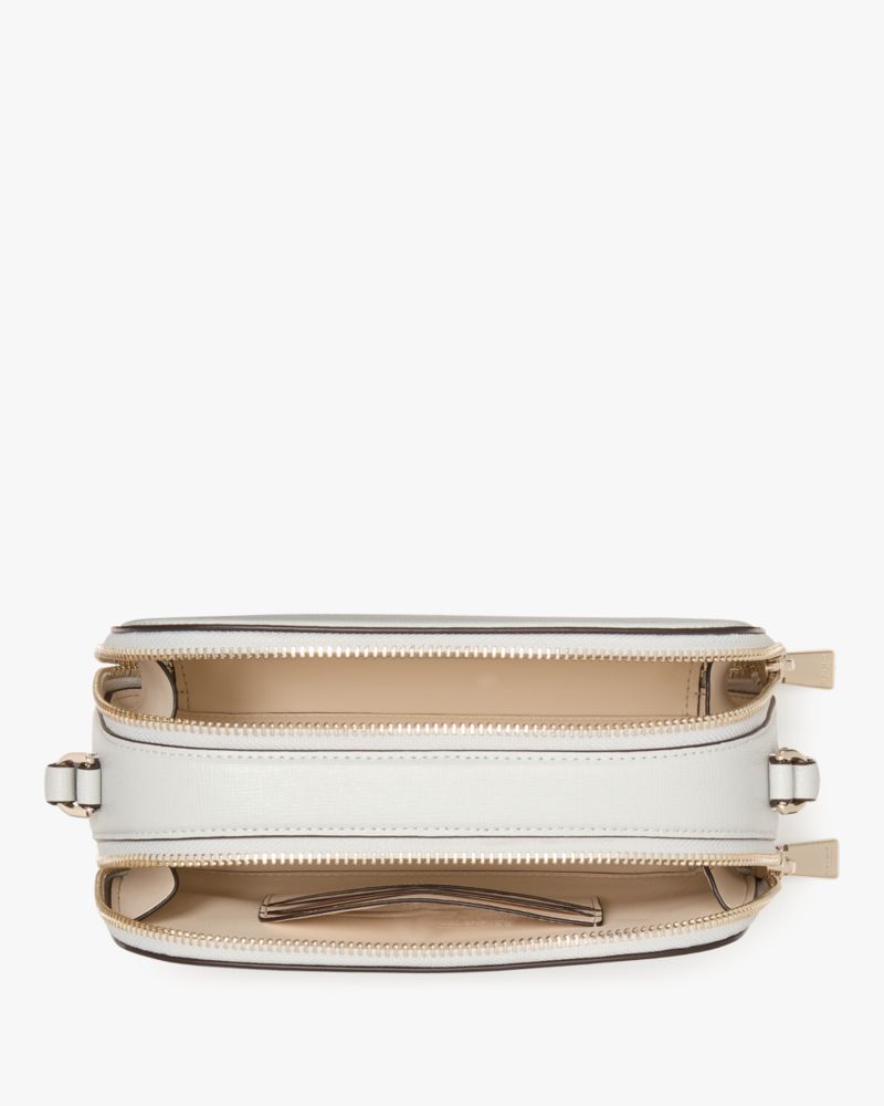Kate Spade,Devin Double Zip Dome Crossbody,Camera Bag,Logo,Scratch Resistant,Casual,