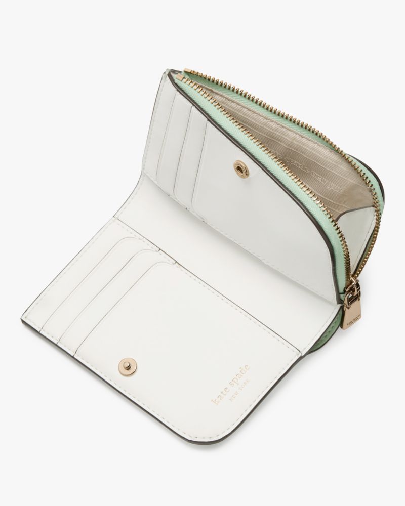 Kate Spade,デヴィン スモール コンパクト ウォレット,ミニ財布,ピスタチオアイス