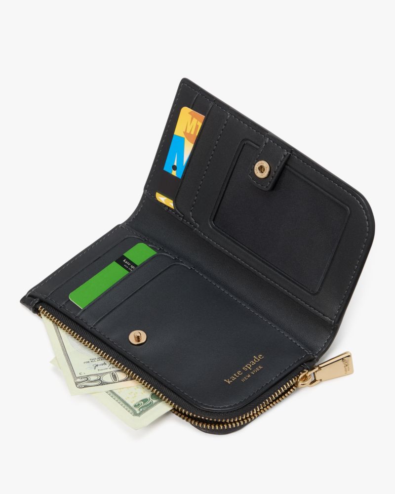 Black Devin Small Slim Bifold Wallet