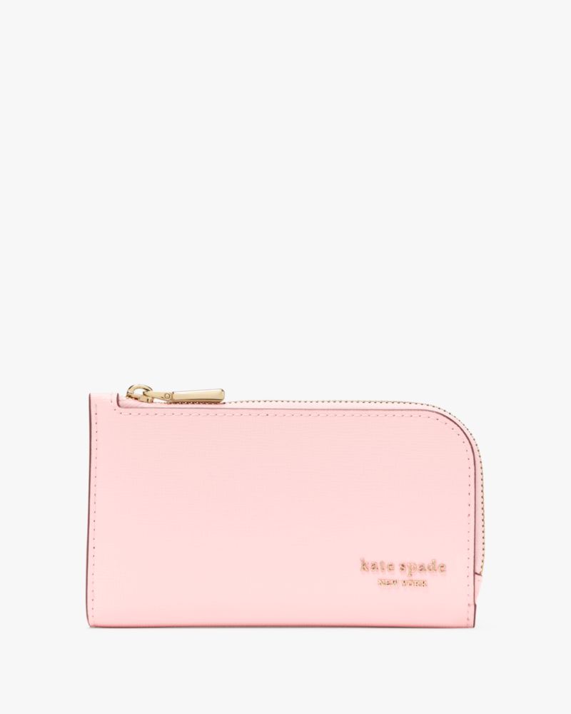 Kate Spade,Devin Small Slim Bifold Wallet,Continental,Bi Fold,Metal,Logo,Sustainable,Scratch Resistant,Casual,