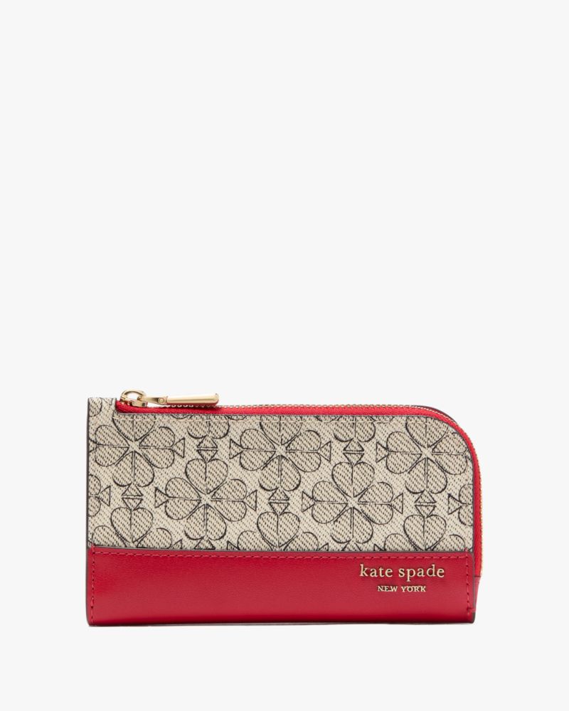 Kate Spade,スペード フラワー スモール スリム バイフォールド ウォレット,ミニ財布,チェリールージュマルチ