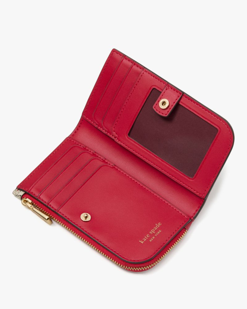 Kate Spade,スペード フラワー スモール スリム バイフォールド ウォレット,ミニ財布,チェリールージュマルチ