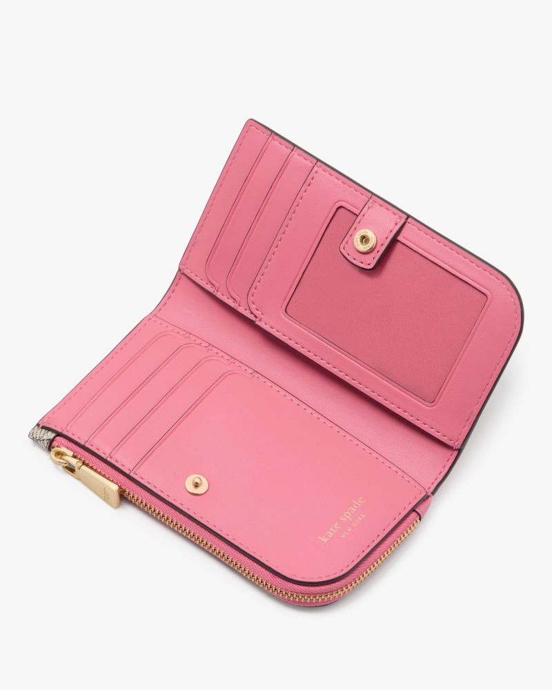 Kate Spade,Spade Flower Small Slim Bifold Wallet,Continental,Bi Fold,Sustainable,Casual,Multi Color
