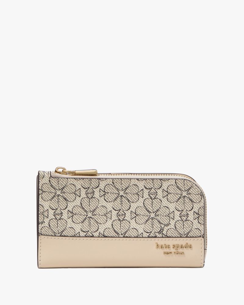 Kate Spade,Spade Flower Small Slim Bifold Wallet,