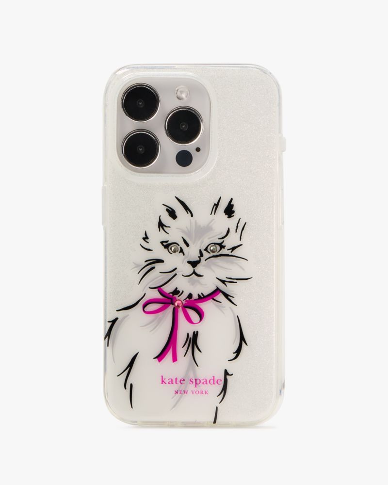 Kate Spade,Whiskers iPhone 15 Pro Case,