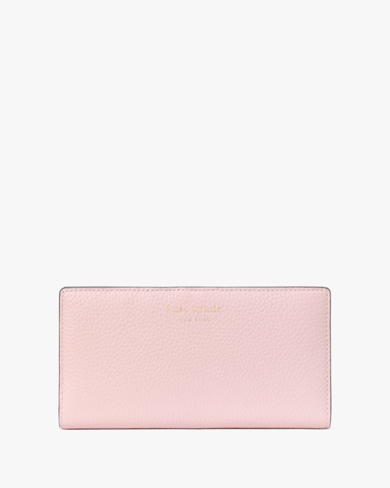 Kate Spade,Taylor Slim Bifold Wallet,Bi Fold,Word Embellishment,Logo,Casual,Pink