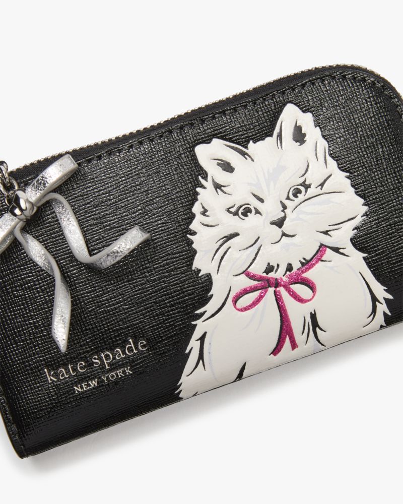 Kate Spade,Whiskers Small Slim Bifold Wallet,