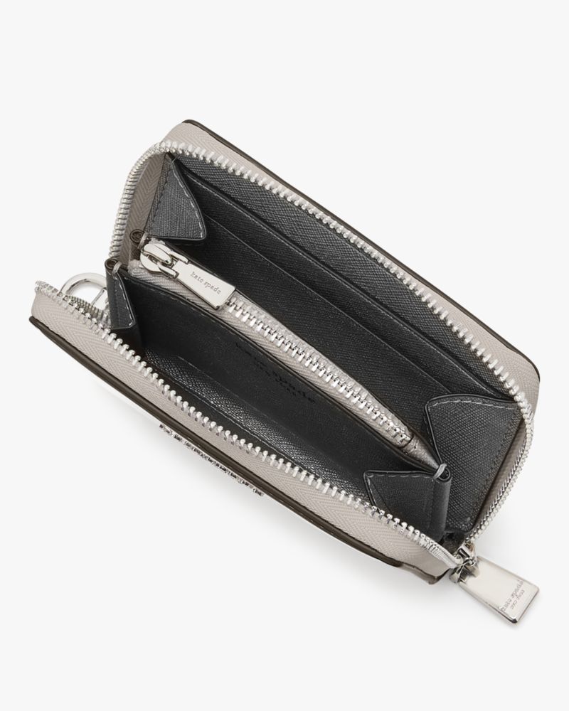Kate Spade,ナターシャ メタリック スムース レザー チェーン コンパクト リスレット,カードケース & キーケース,