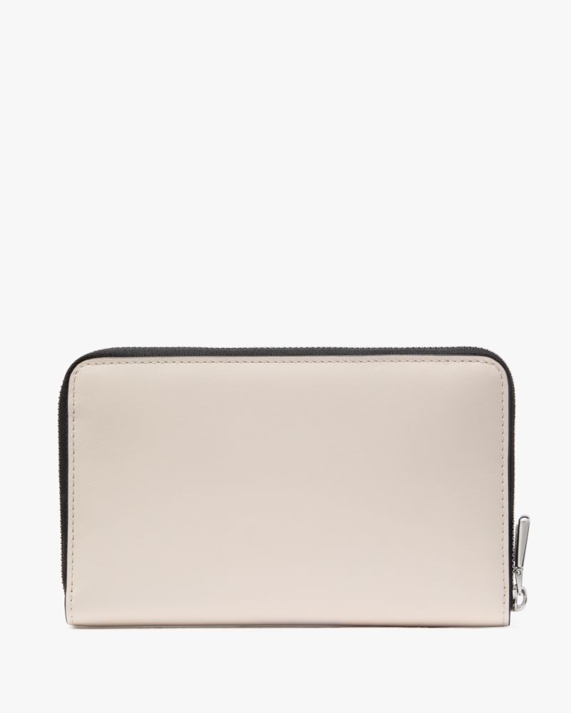 Kate Spade,ラベル ミディアム ジップ アラウンド ウォレット,ミニ財布,パーチメント