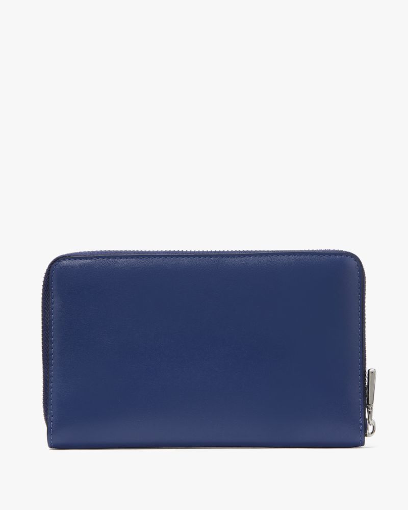Kate Spade,Label Medium Zip-around Wallet,Navy