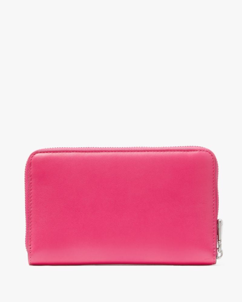 Kate Spade,ラベル ミディアム ジップ アラウンド ウォレット,ミニ財布,ローズヒップ
