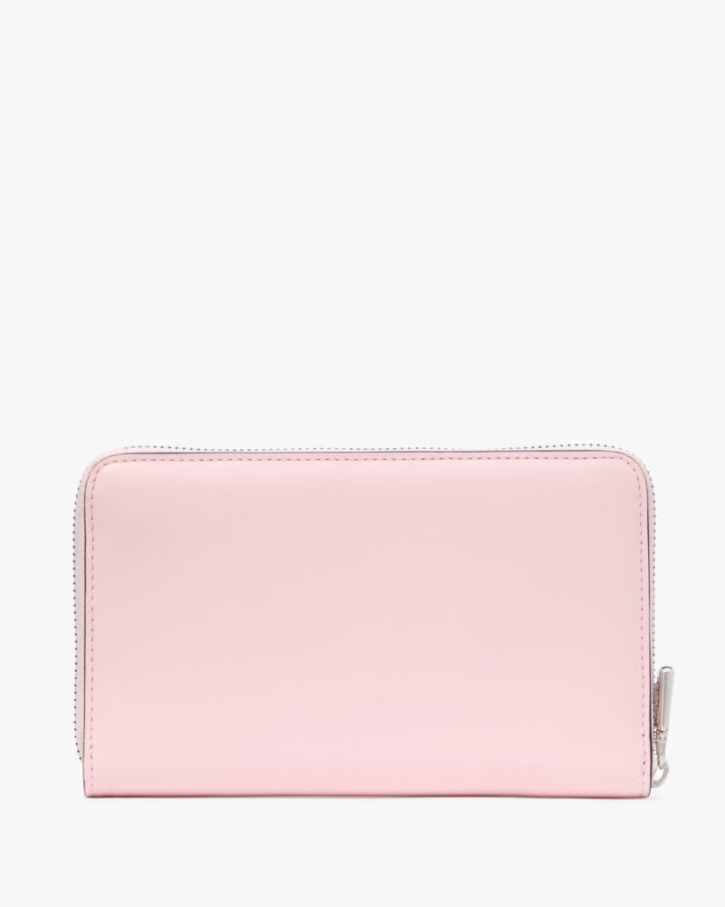 Kate Spade,ラベル ミディアム ジップ アラウンド ウォレット,ミニ財布,ペストリーピンク