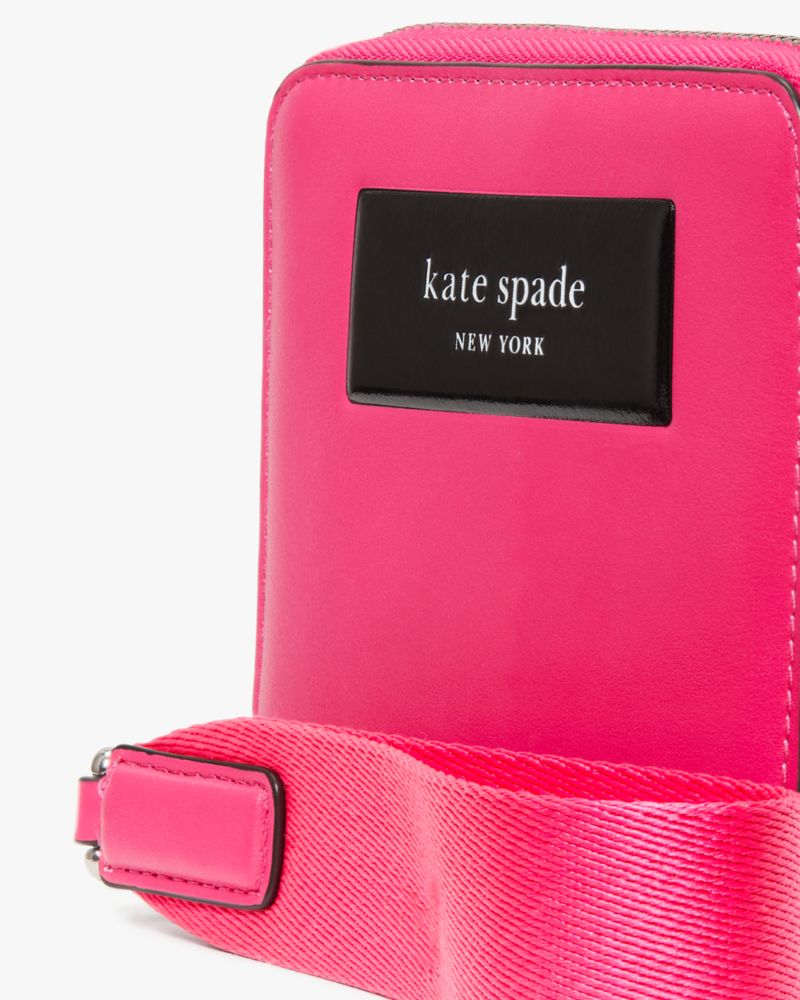 Kate Spade,ラベル スモール コンパクト ウェブド リストレット,ミニ財布,ローズヒップ