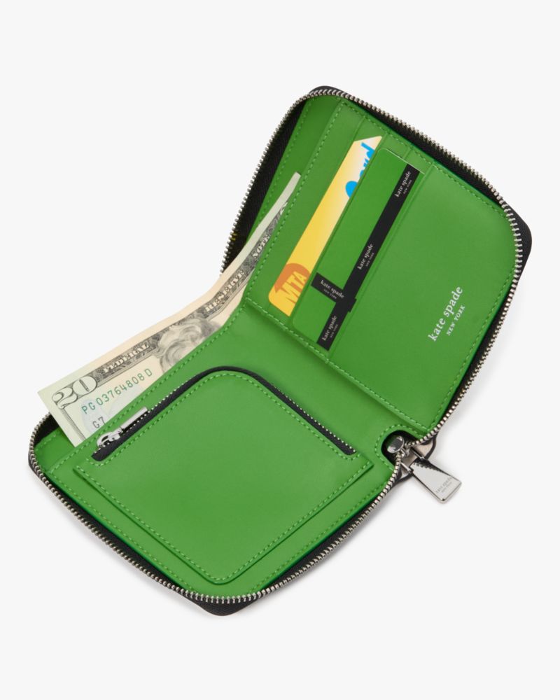 Kate Spade,ラベル スモール コンパクト ウェブド リストレット,ミニ財布,ローズヒップ