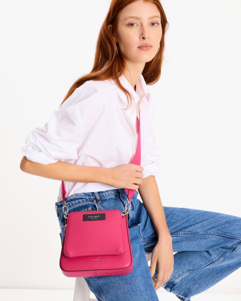 Kate Spade,ラベル スリーインワン クロスボディ,クロスボディ / 斜めがけ,ローズヒップ