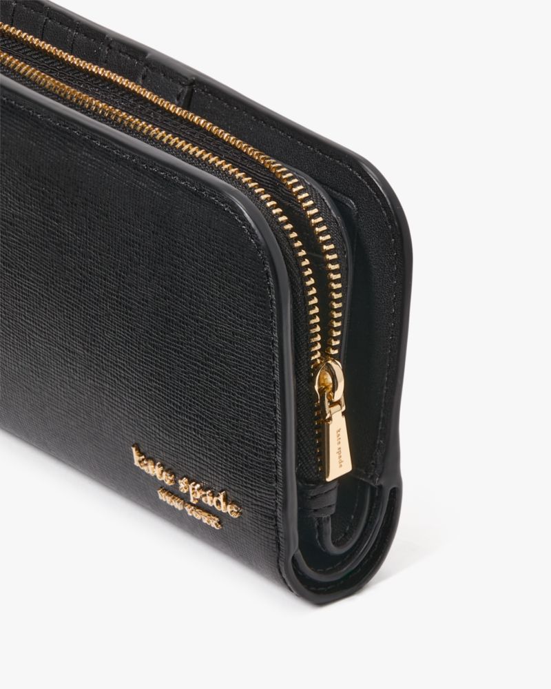 Kate Spade,Devin Bifold Wallet,Bi Fold,Logo,Sustainable,Scratch Resistant,Casual,Black