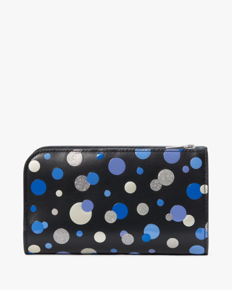 Kate Spade,デヴィン スペース ドット ミディアム  バイフォールド ウォレット,ミニ財布,ブラックマルチ