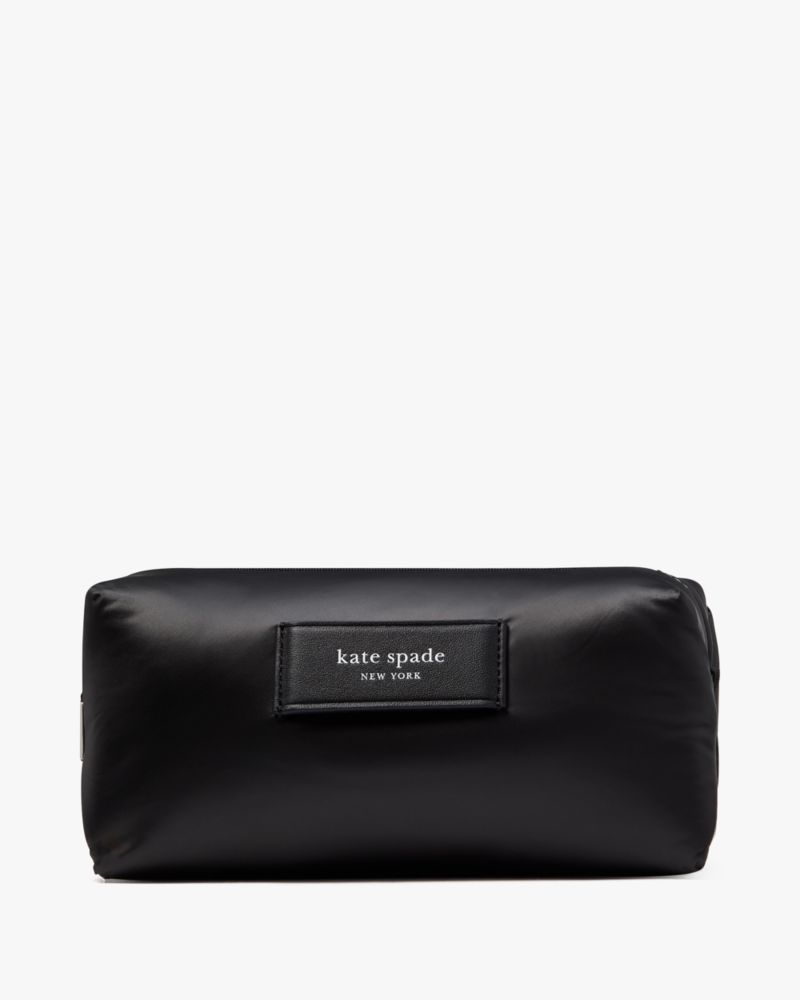 Kate Spade,パフド コスメティック ケース,ブラック