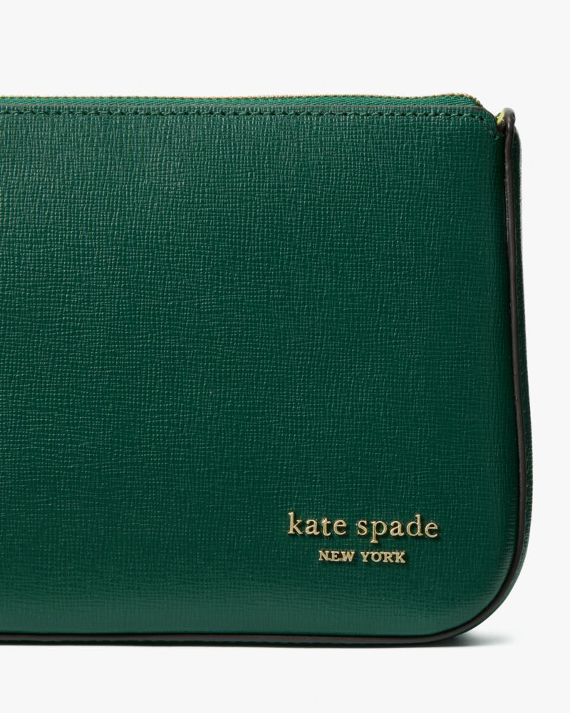 Kate Spade,Devin Gusseted Wristlet,Emerald