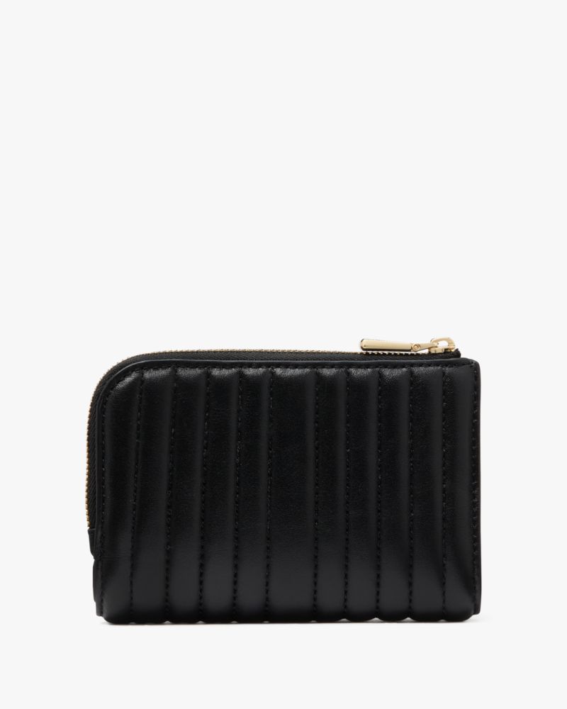 Kate Spade,デコ キルテッド コンパクト ウォレット,ミニ財布,ブラック