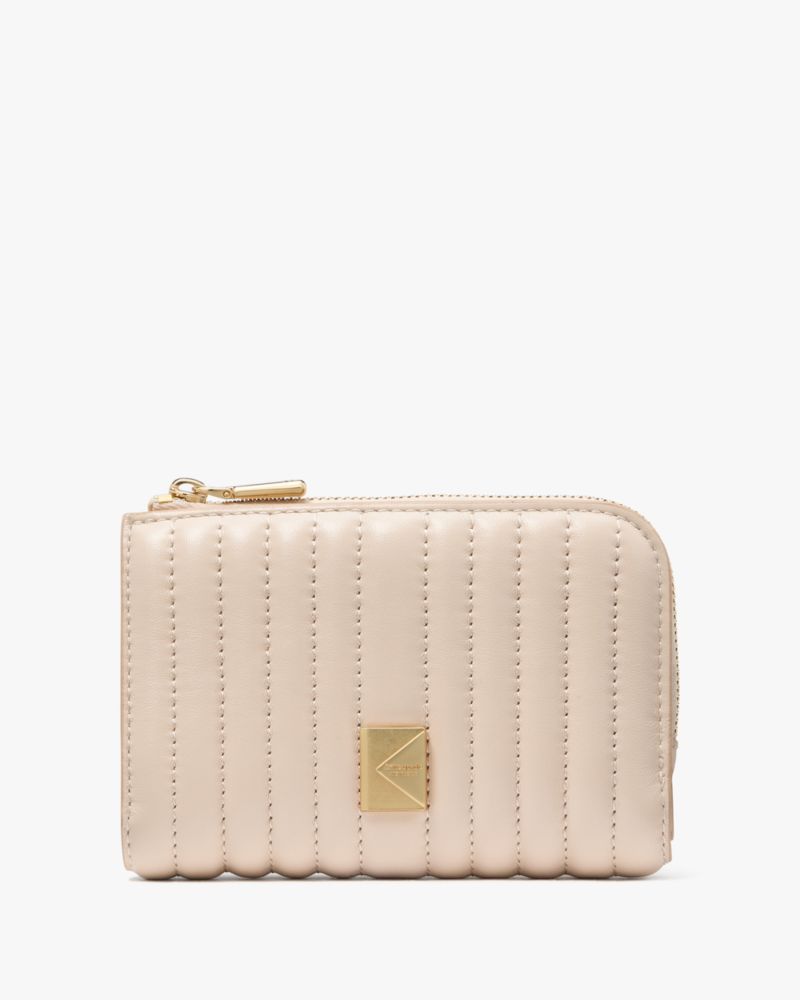 Kate Spade,デコ キルテッド コンパクト ウォレット,ミニ財布,ミルクグラス