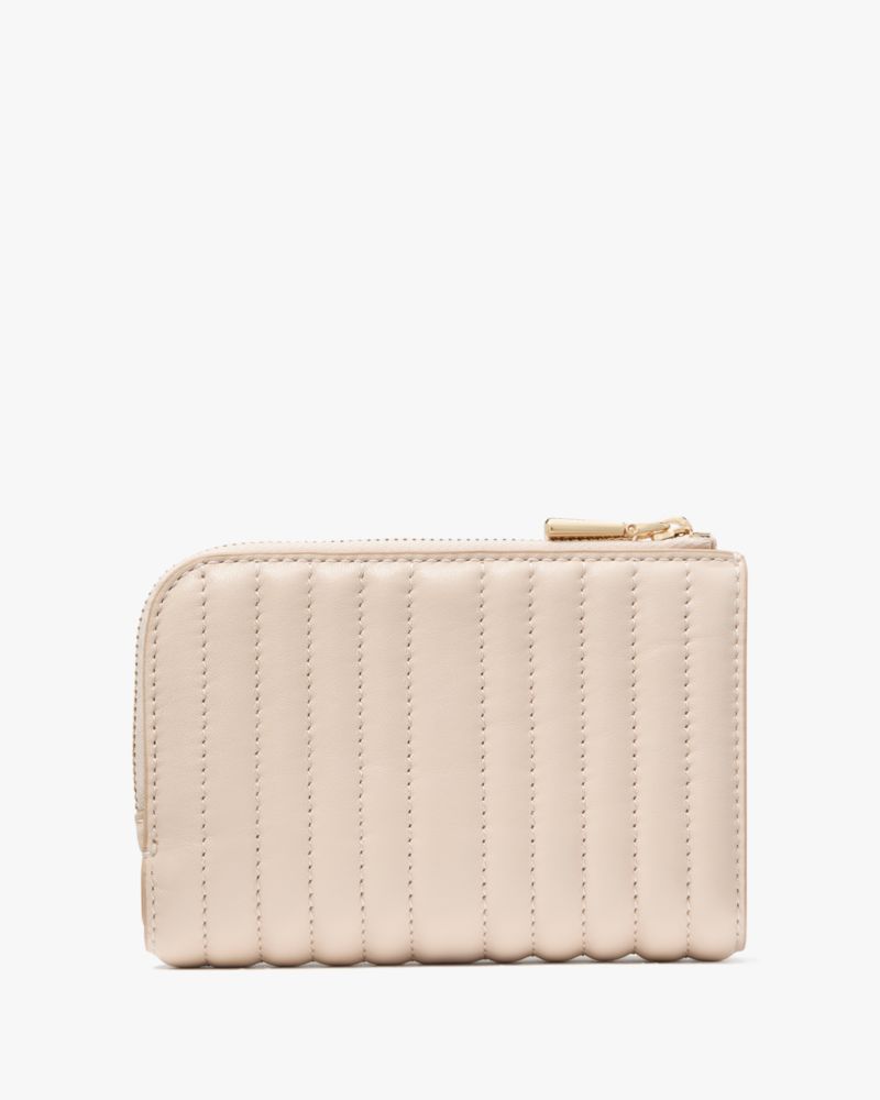 Kate Spade,デコ キルテッド コンパクト ウォレット,ミニ財布,ミルクグラス