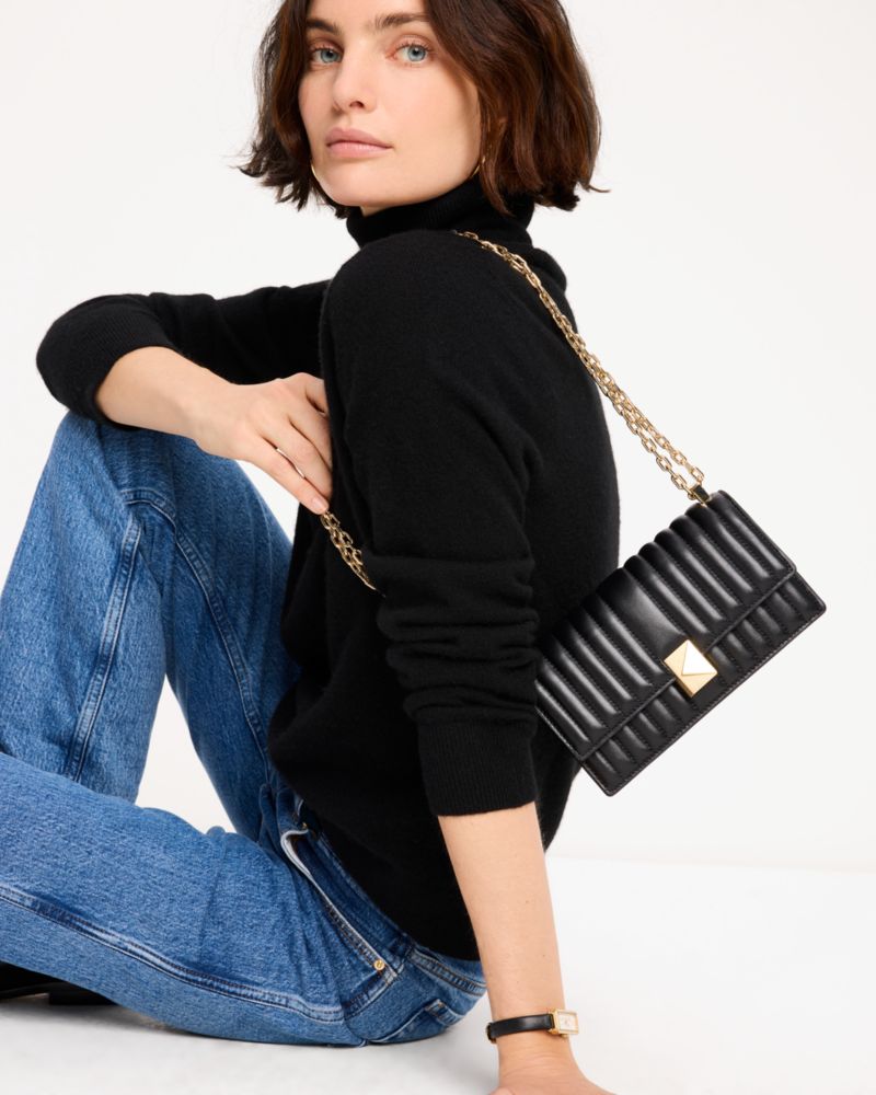 Kate Spade,Deco Quilted Mini Flap Chain Crossbody,