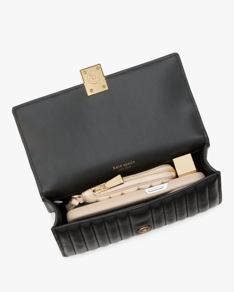 Kate Spade,デコ キルテッド ミニ フラップ チェーン クロスボディ,クロスボディ / 斜めがけ,ミルクグラス