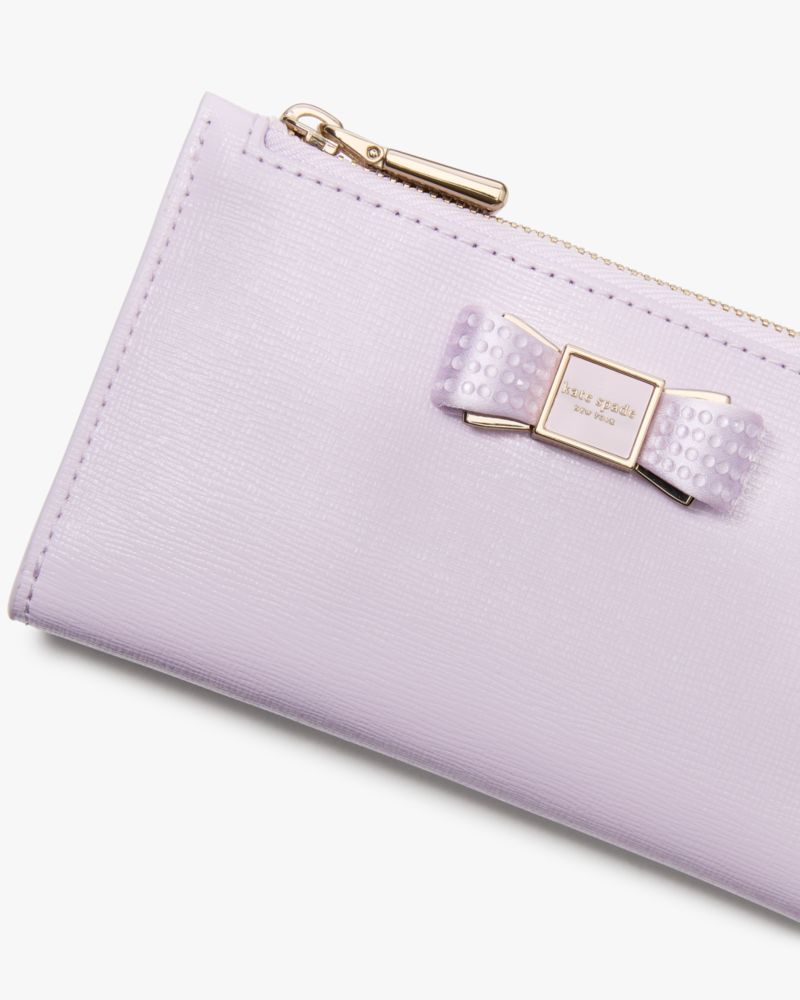 Kate Spade,モーガン ボウ スモール スリム バイフォールド ウォレット,ミニ財布,ヴァイオレットスプリッツ
