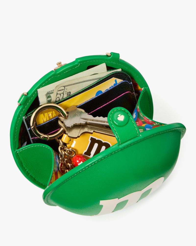 Kate Spade,M&M's x Kate Spade New York Chain Coin Purse,Leather,Coin,3D Embellishment,Metal,Logo,Casual,