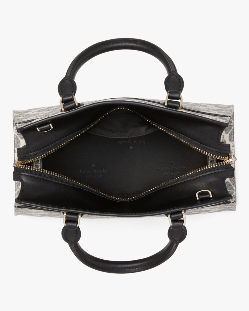Kate Spade,Signature Spade Flower Small Satchel,Satchel,Metal Material,PVC,Day Party,Multi Color