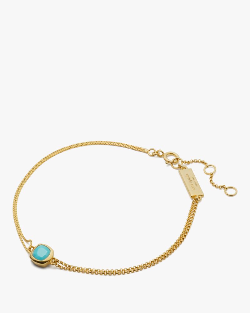 Kate Spade,Kate Spade Fine Time To Shine Gem Bracelet,Turquoise