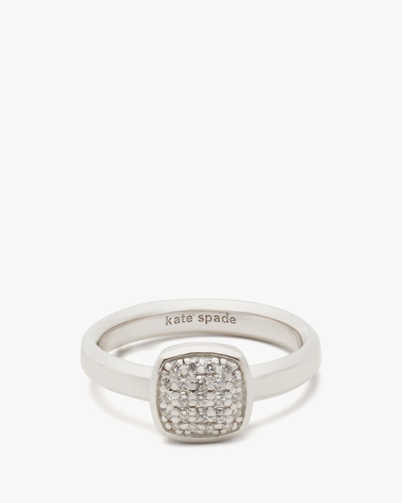 Kate Spade,Kate Spade Fine Time To Shine Pavé Diamond Ring,Silver