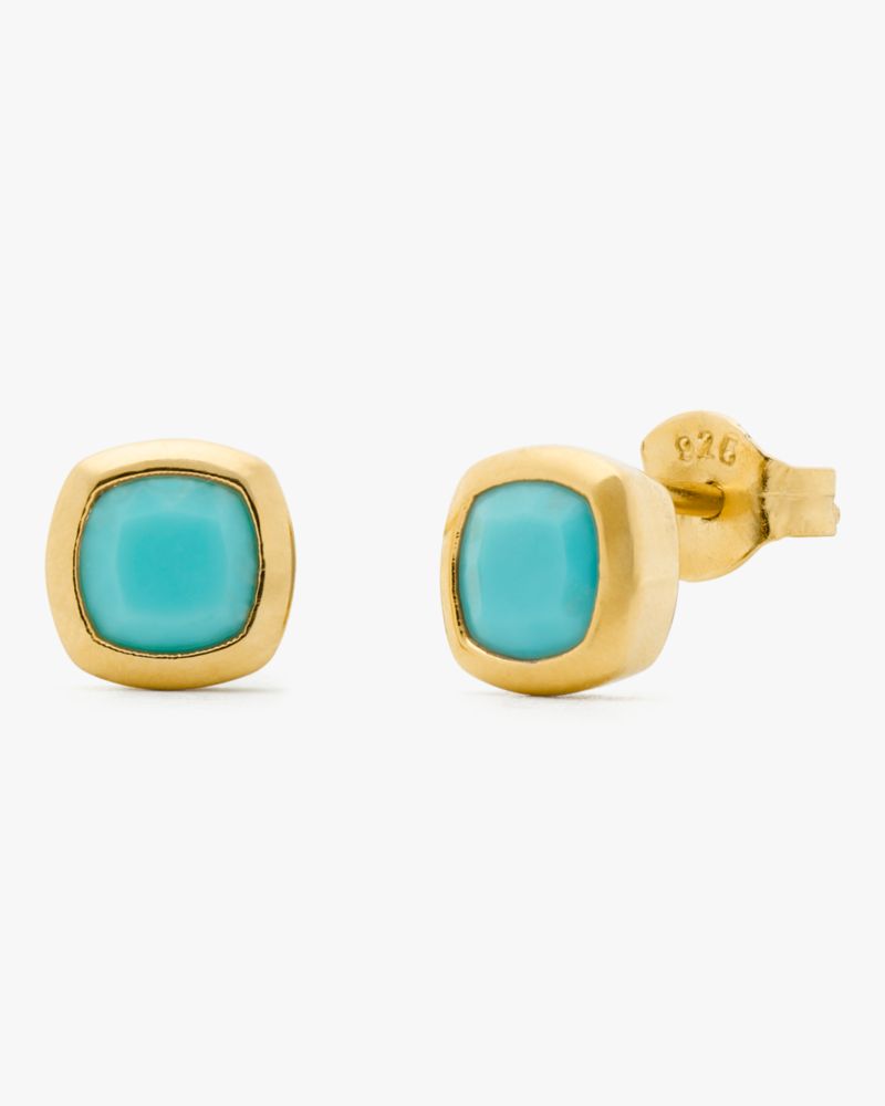 Kate Spade,Kate Spade Fine Time To Shine Gem Studs,Turquoise