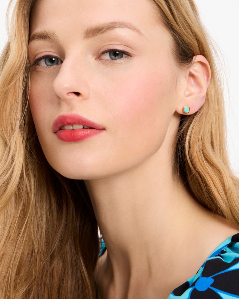 Kate Spade,Kate Spade Fine Time To Shine Gem Studs,Turquoise