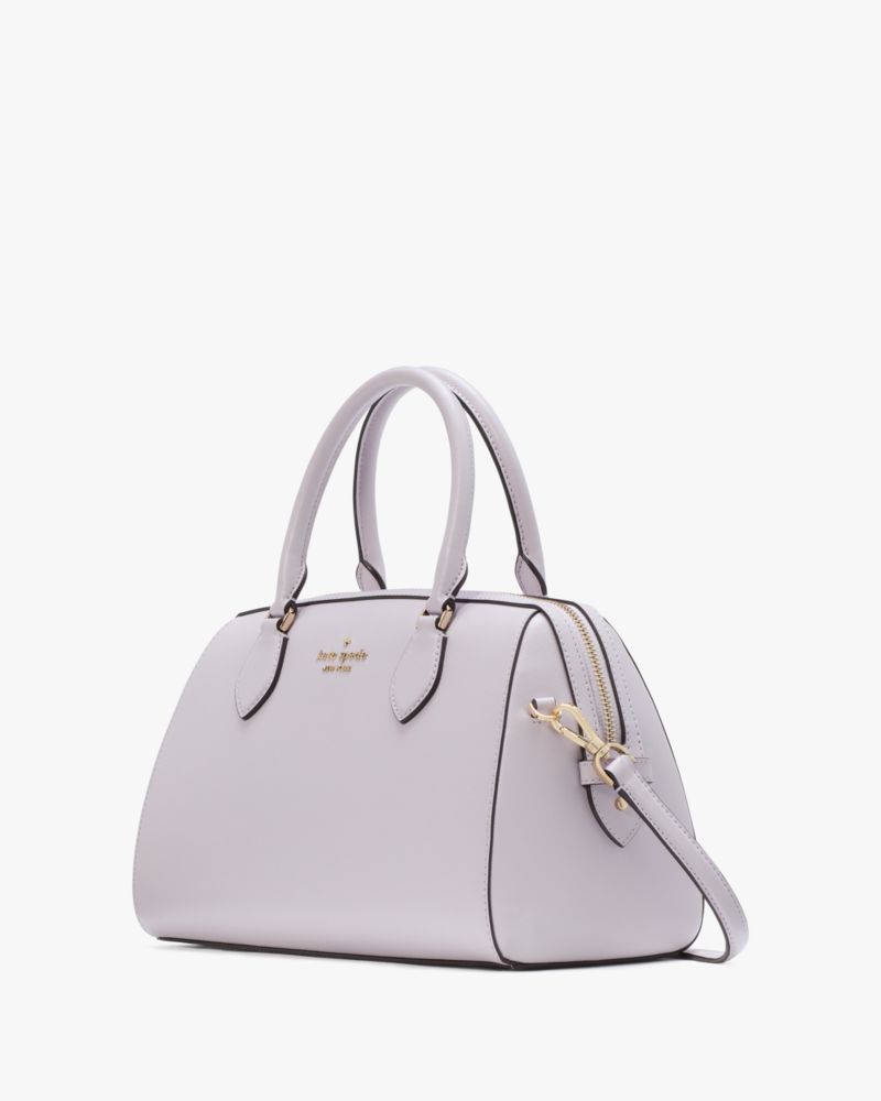 Kate Spade,Madison Large Dolly Duffle Crossbody,Lining Leather,Duffle Bag,Metal Material,Logo,Metal,Work,Lavender