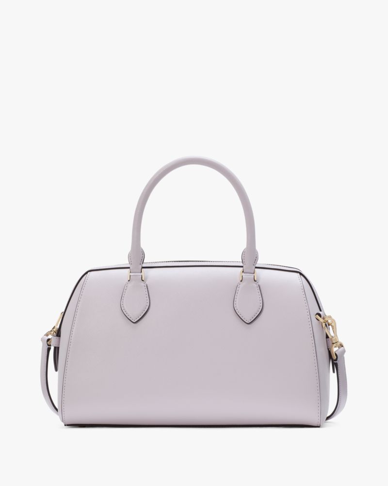 Kate Spade,Madison Large Dolly Duffle Crossbody,Lining Leather,Duffle Bag,Metal Material,Logo,Metal,Work,Lavender