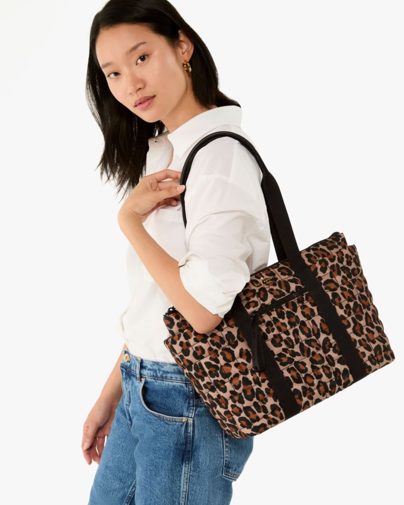 Kate Spade,Camden Spotted Leopard Medium Tote,