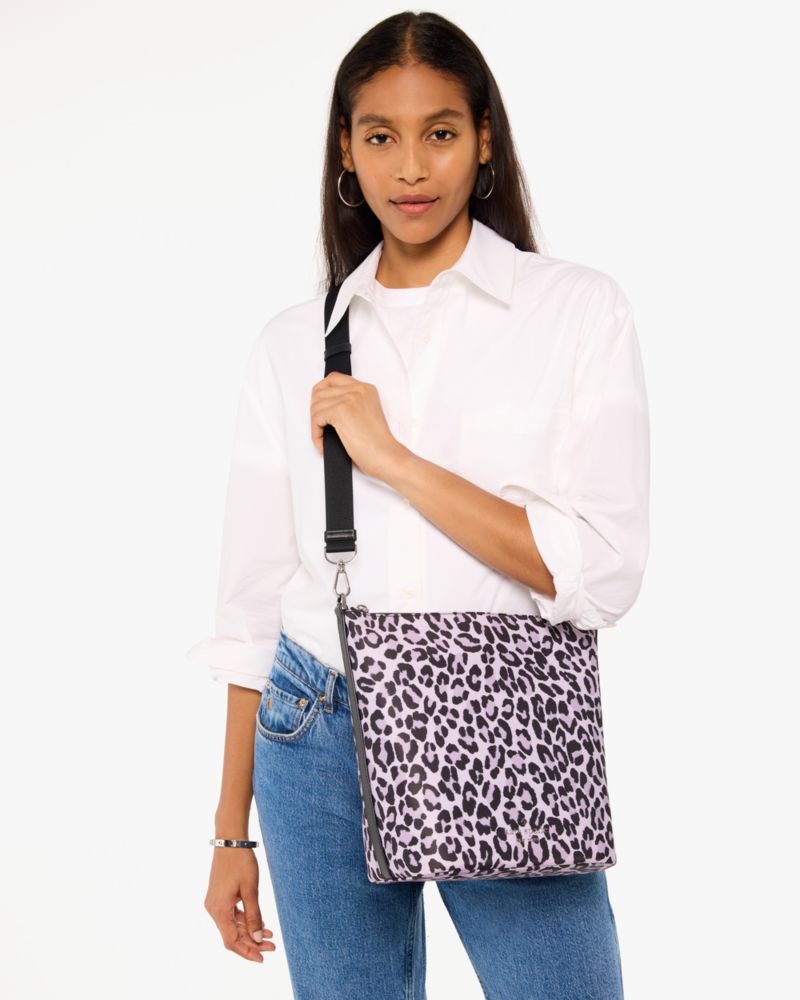 Kate Spade,Chelsea Spotted Leopard Large Duffle Crossbody,