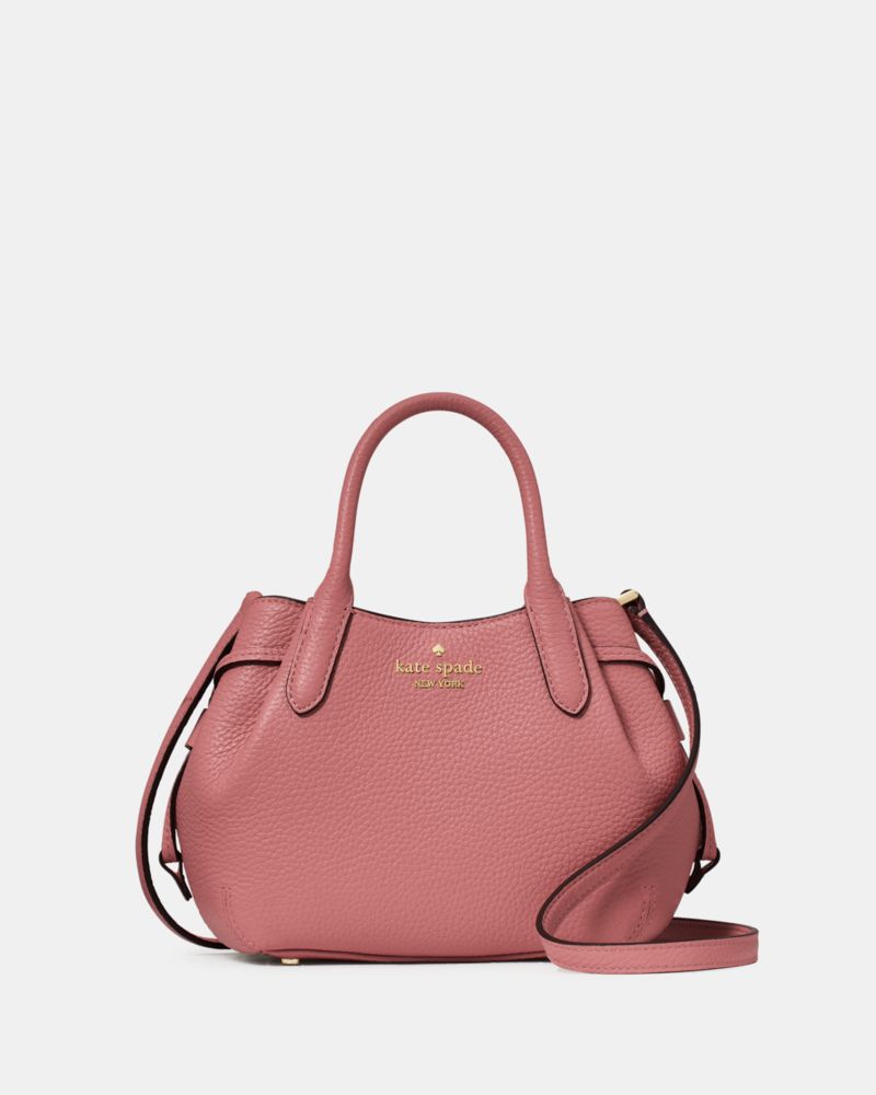 Kate Spade,Dumpling Mini Satchel,Leather,Bucket,Metal,Logo,Color Metal,Casual,