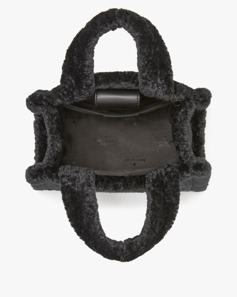 Kate Spade,Ellie Faux Fur Small Tote,Faux Fur,Crossbody,Day Party,Black