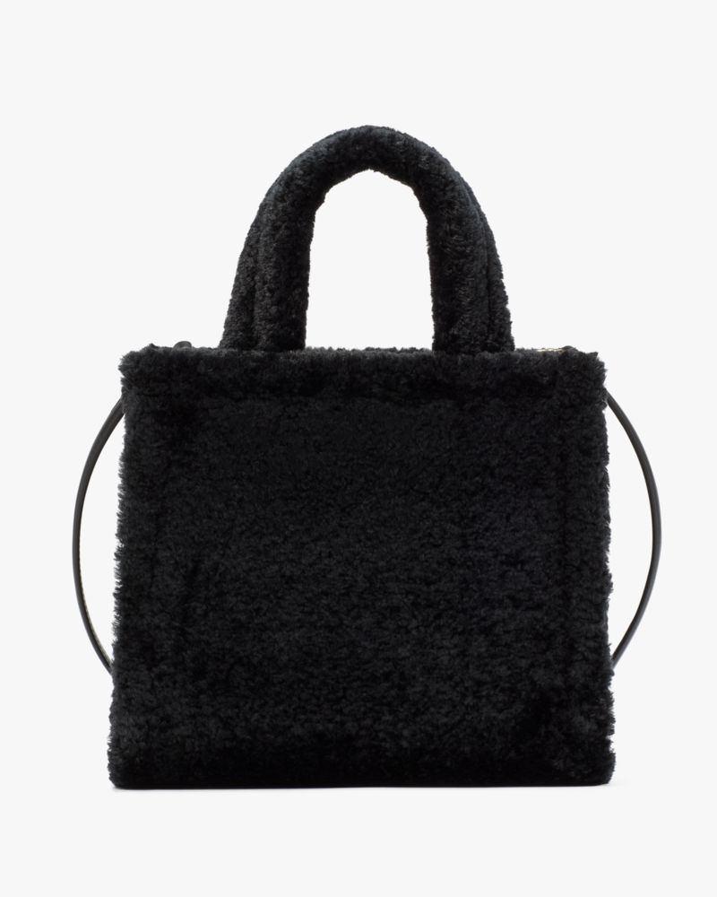 Kate Spade,Ellie Faux Fur Small Tote,Faux Fur,Crossbody,Day Party,Black