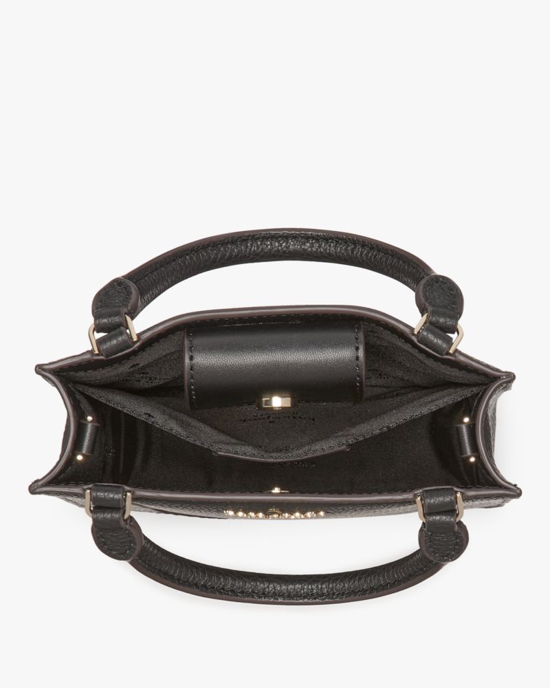 Kate Spade,Lena Mini Tote,Leather,Crossbody,Metal Material,Metal,Logo,Casual,