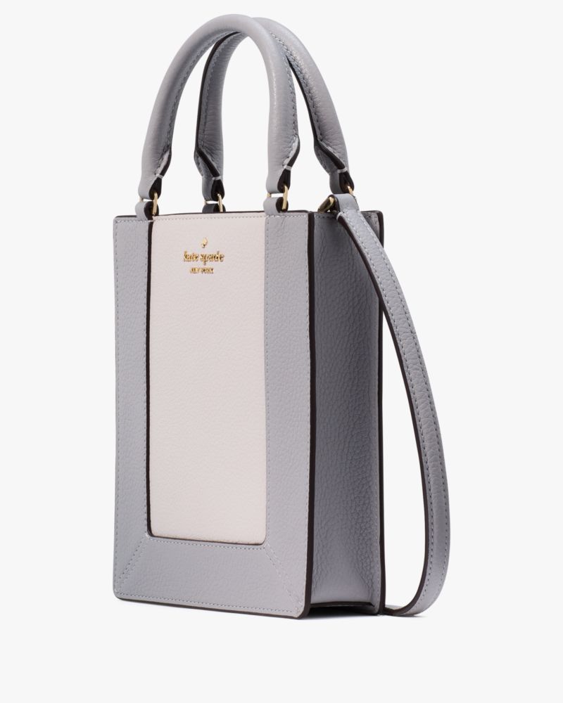 Kate Spade,Lena Colorblock Mini Tote,Leather,Crossbody,Metal Material,Logo,Metal,Color Block,Casual,