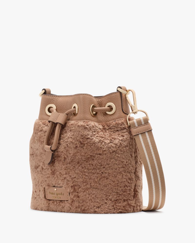 Kate Spade,Rosie Faux Fur Small Bucket Bag,