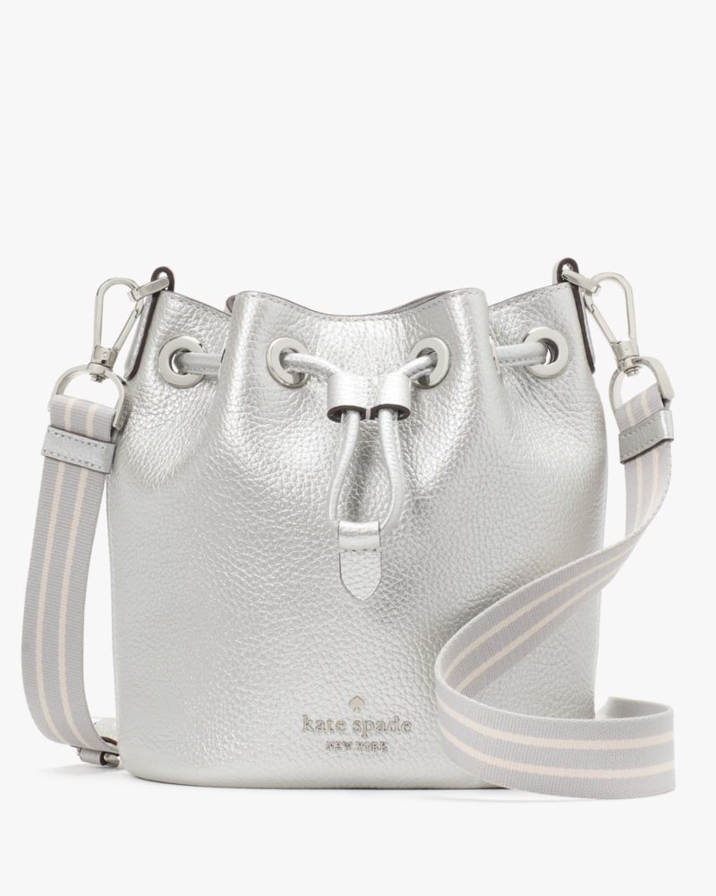 Kate Spade,Rosie Metallic Small Bucket Bag,